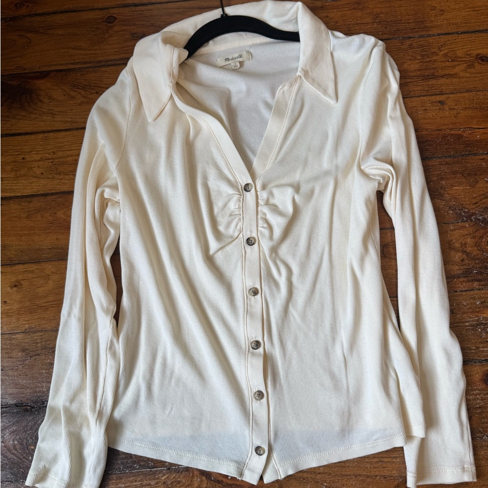 Madewell Cream Button-Down Women's Shirt